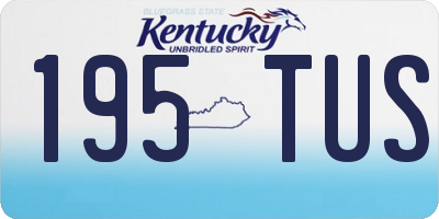 KY license plate 195TUS