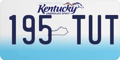 KY license plate 195TUT