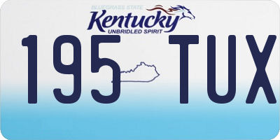 KY license plate 195TUX