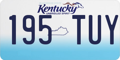 KY license plate 195TUY