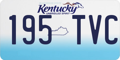 KY license plate 195TVC