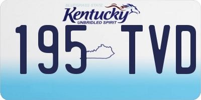 KY license plate 195TVD