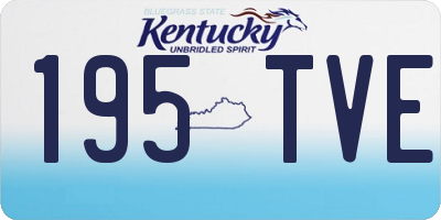 KY license plate 195TVE