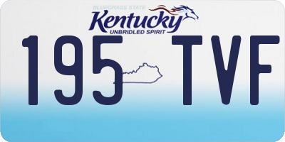 KY license plate 195TVF