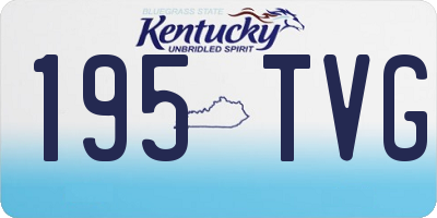 KY license plate 195TVG