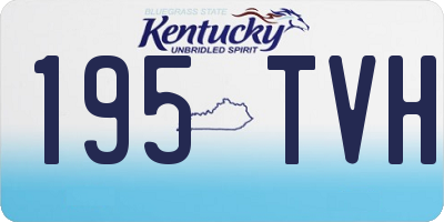 KY license plate 195TVH
