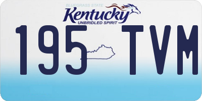 KY license plate 195TVM