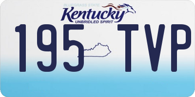 KY license plate 195TVP