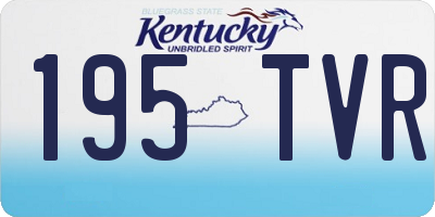 KY license plate 195TVR