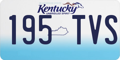 KY license plate 195TVS