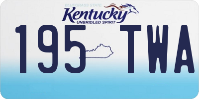 KY license plate 195TWA