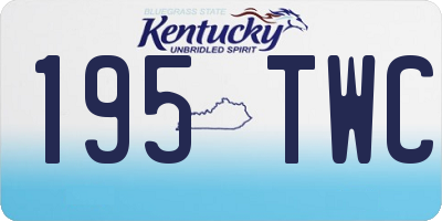 KY license plate 195TWC
