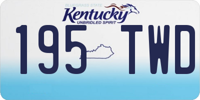 KY license plate 195TWD