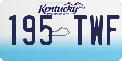 KY license plate 195TWF