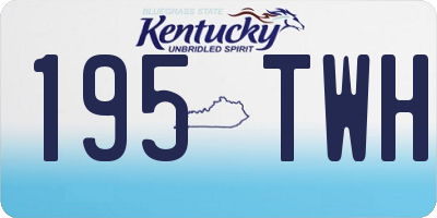 KY license plate 195TWH