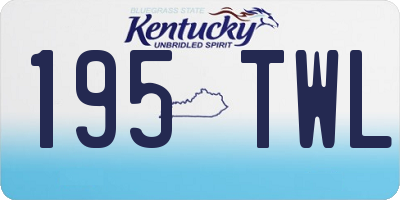 KY license plate 195TWL