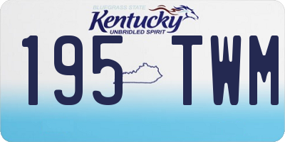 KY license plate 195TWM