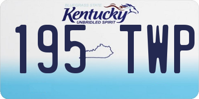 KY license plate 195TWP