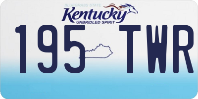 KY license plate 195TWR