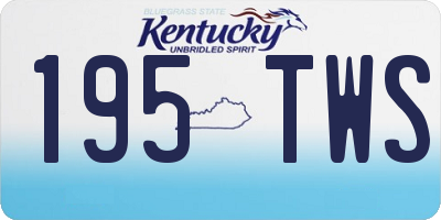 KY license plate 195TWS