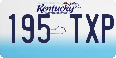 KY license plate 195TXP
