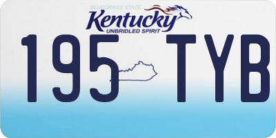 KY license plate 195TYB