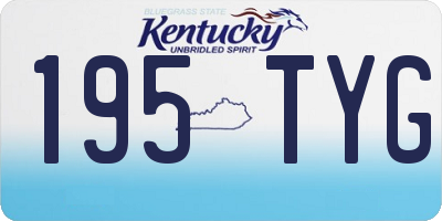 KY license plate 195TYG