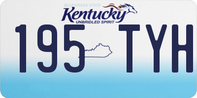 KY license plate 195TYH