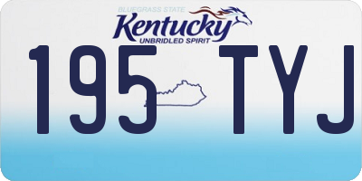 KY license plate 195TYJ