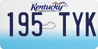 KY license plate 195TYK