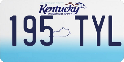 KY license plate 195TYL