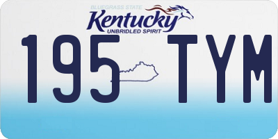 KY license plate 195TYM