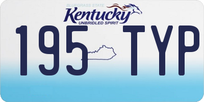 KY license plate 195TYP