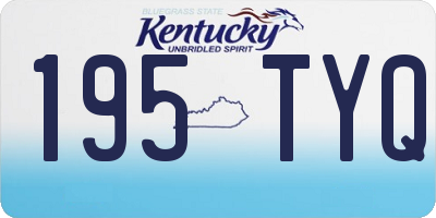 KY license plate 195TYQ