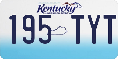 KY license plate 195TYT