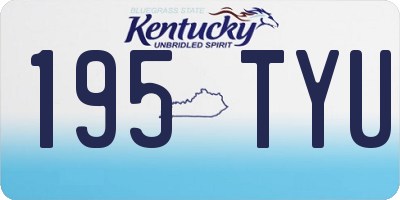 KY license plate 195TYU