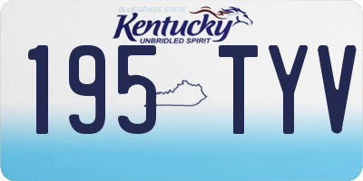 KY license plate 195TYV