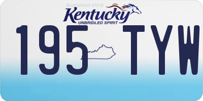 KY license plate 195TYW