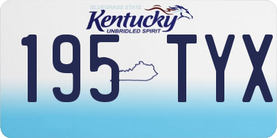 KY license plate 195TYX