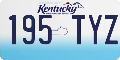 KY license plate 195TYZ
