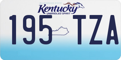 KY license plate 195TZA