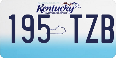 KY license plate 195TZB