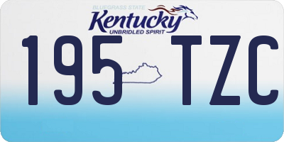 KY license plate 195TZC