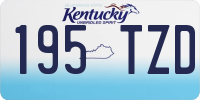 KY license plate 195TZD