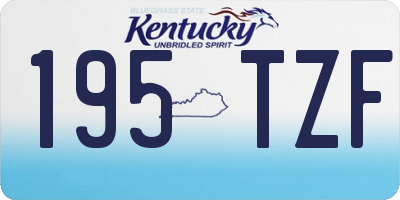 KY license plate 195TZF