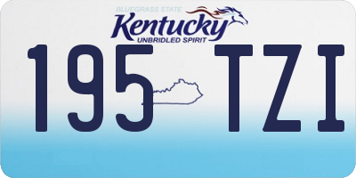 KY license plate 195TZI