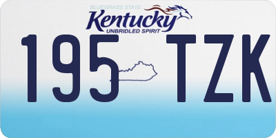 KY license plate 195TZK