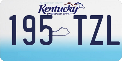 KY license plate 195TZL