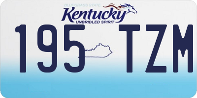KY license plate 195TZM