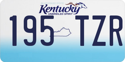 KY license plate 195TZR